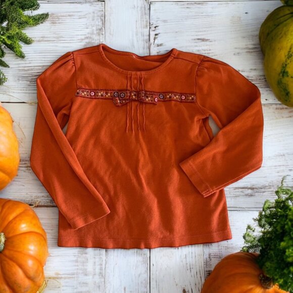 VINTAGE "Harvest Leaves" Line GYMBOREE set 5T Velour Cotton Ribbons - Picture 15 of 16